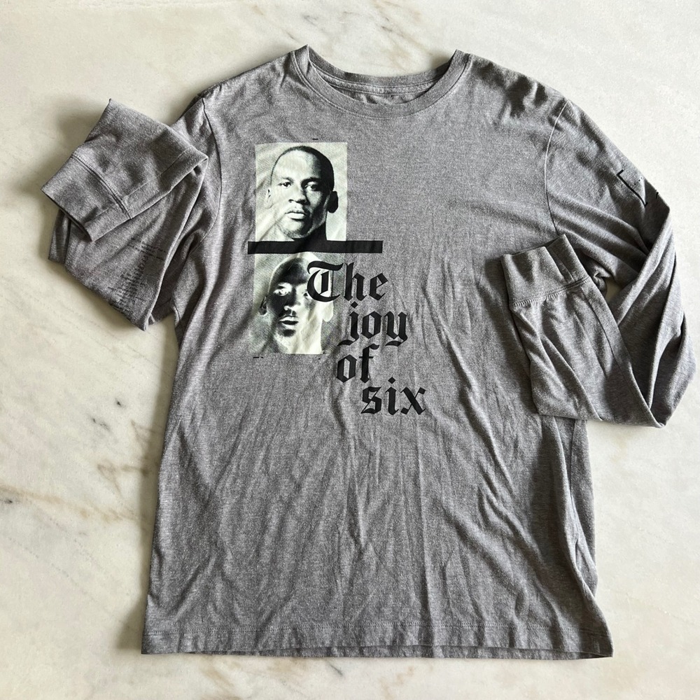 Vintage 2000s‎ Air Jordan Nike The Joy Of Six Graphic Long Sleeve T-Shirt Mens